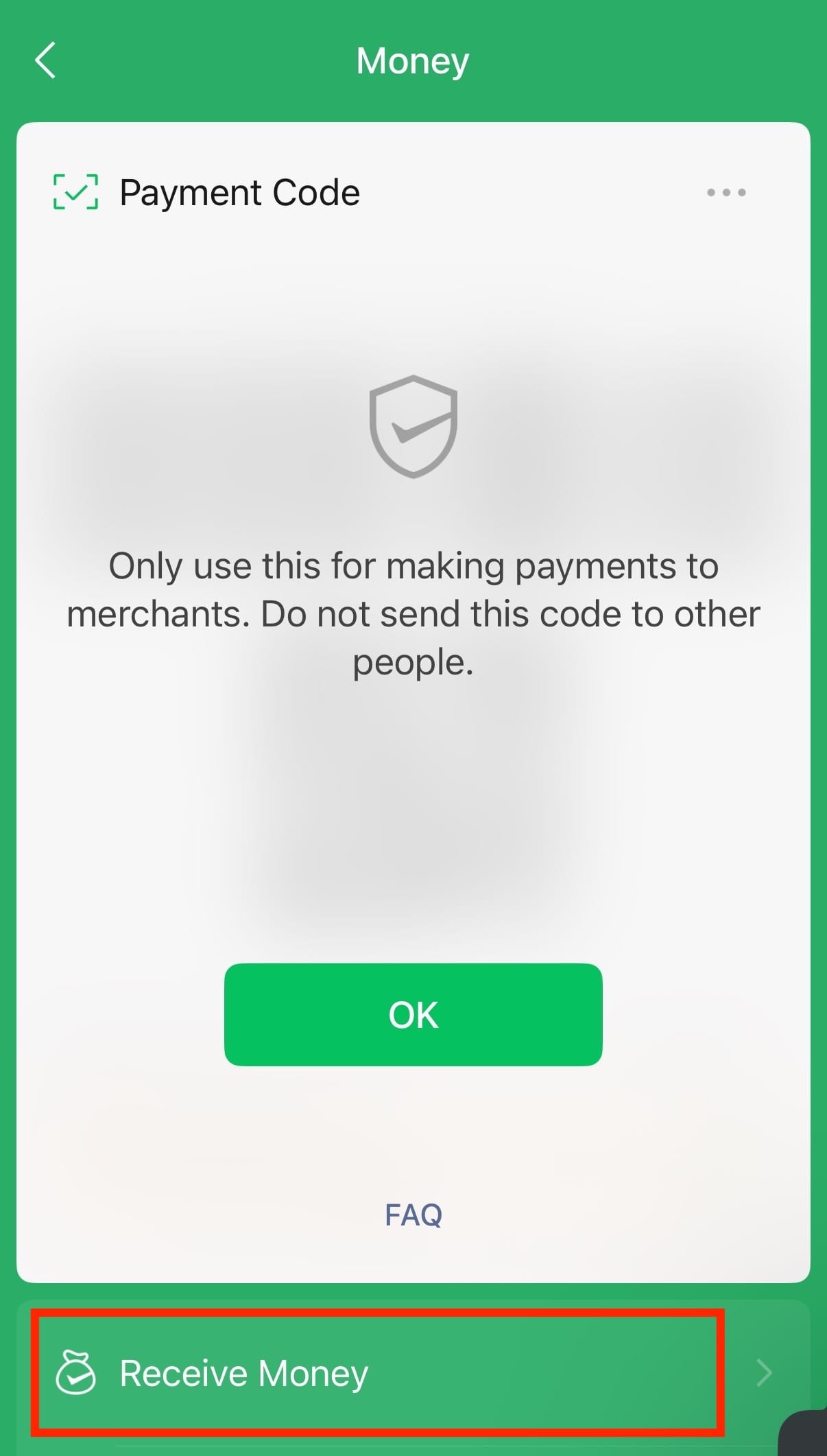 How to enter the authentication step