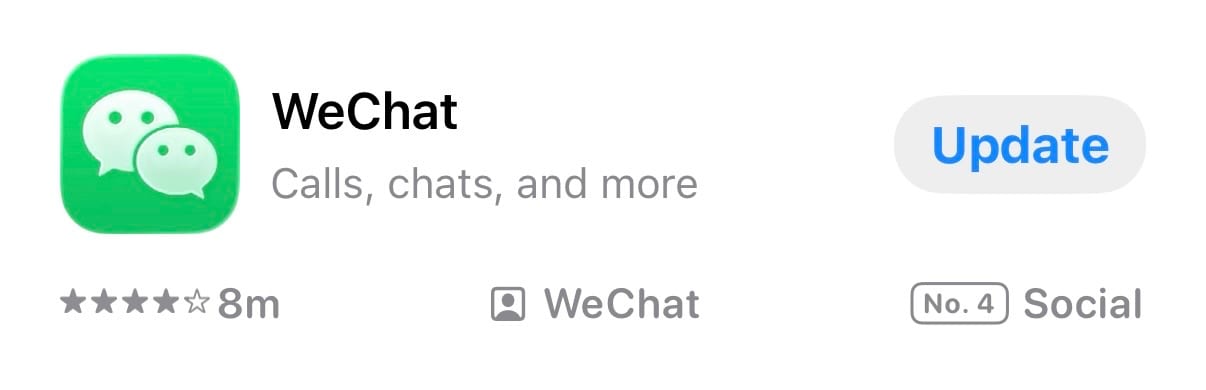 WeChat app