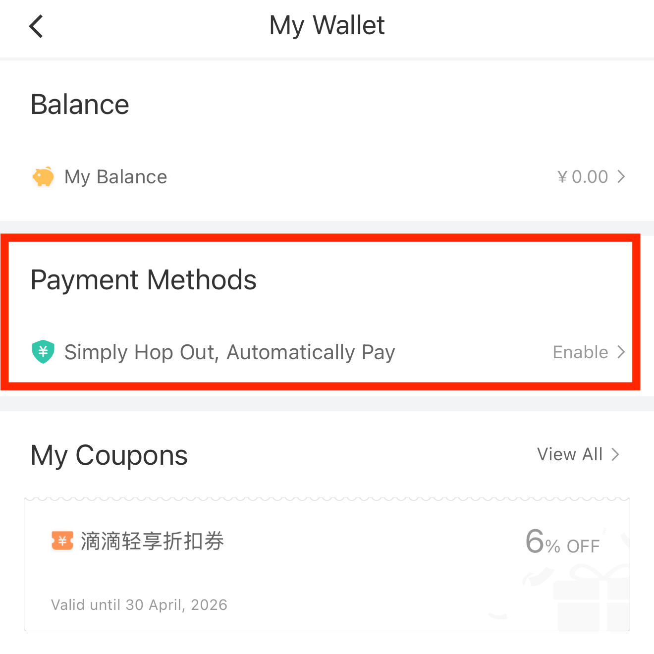 Bind Payment Method